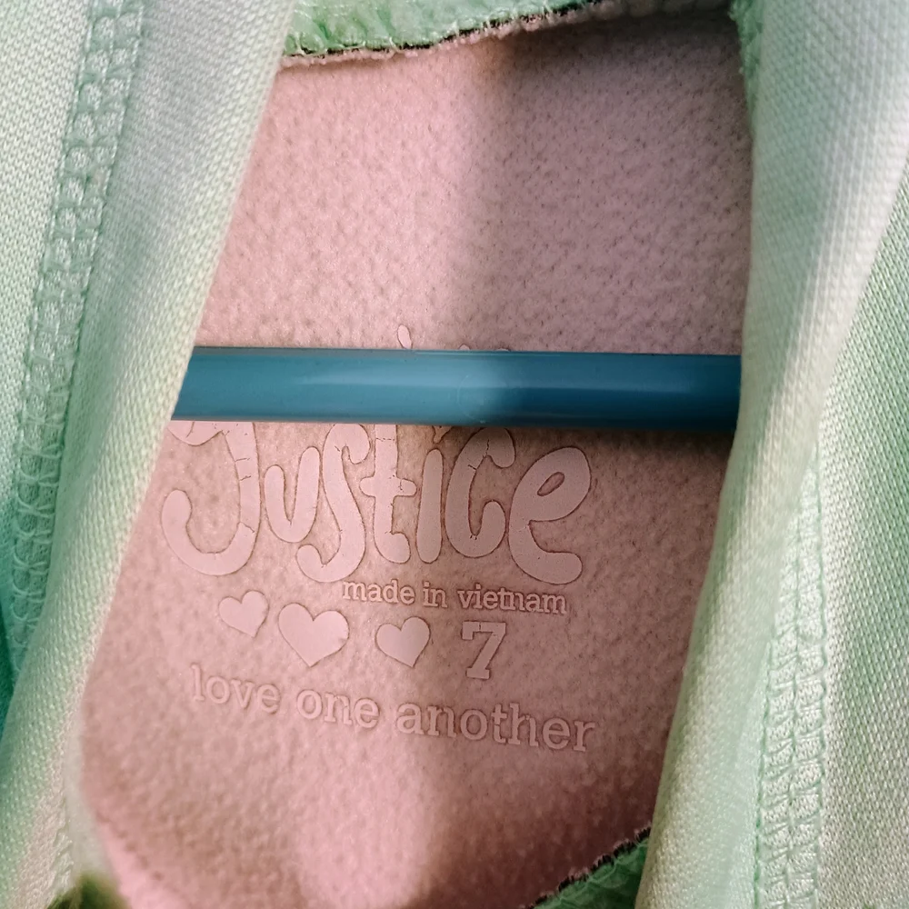 Justice Green and Gray Hoodie
